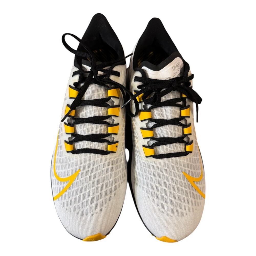 Unisex Pittsburgh Steelers Nike White Zoom Pegasus 37 Running Shoe M 11.5/W 13